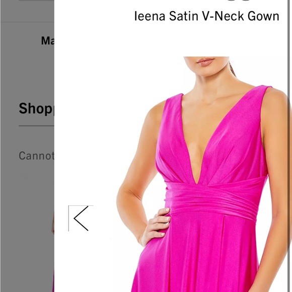 Mac Duggal Ieena Satin V-Neck Gown Size 08 - Picture 4 of 11